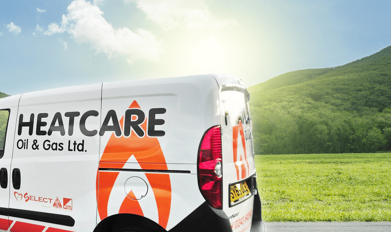 Heatcare oil and gas Van in countryside